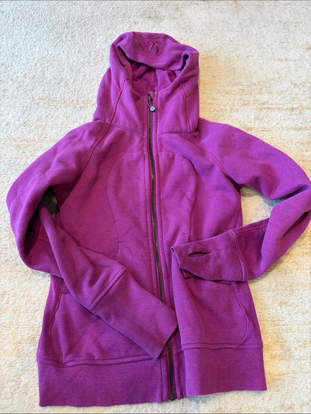 lululemon athletica Women's Purple Full-Zip Hooded Sweatshirt